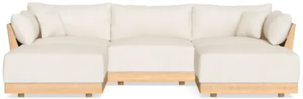 Modular Bondi Latte 3-Seater U-Sectional in Powder | Classic Blend
