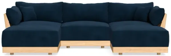 Modular Bondi Latte 3-Seater U-Sectional in Royal Blue | Classic Blend