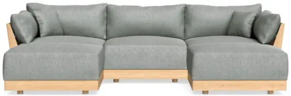 Modular Bondi Latte 3-Seater U-Sectional in Storm Gray | Memory Foam Blend