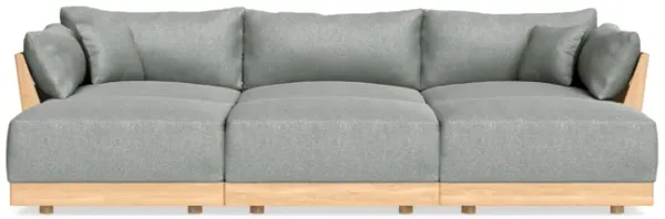 Modular Bondi Latte 3-Seater Daybed Sofa Sectional in Storm Gray | Classic Blend