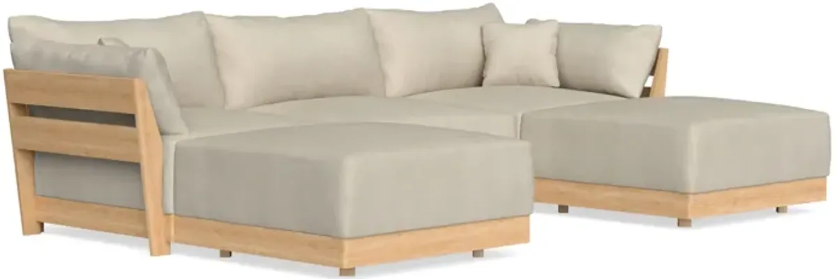 Modular Bondi Latte 3-Seater U-Sectional in Almond | Classic Blend