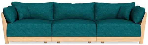 Modular Bondi Latte 3-Seater Sofa in Marine Teal | Memory Foam Blend