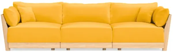 Modular Bondi Latte 3-Seater Sofa in Marigold | Memory Foam Blend