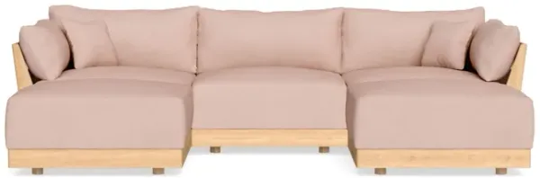 Modular Bondi Latte 3-Seater U-Sectional in Rose Quartz | Memory Foam Blend