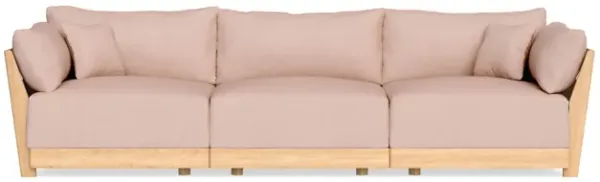 Modular Bondi Latte 3-Seater Sofa in Rose Quartz | Memory Foam Blend