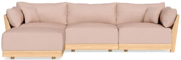 Modular Bondi Latte 3-Seater Sectional in Rose Quartz | Memory Foam Blend
