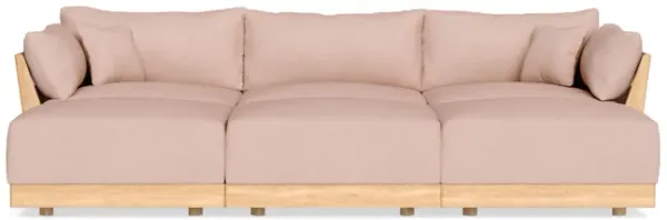Modular Bondi Latte 3-Seater Daybed Sofa Sectional in Rose Quartz | Classic Blend