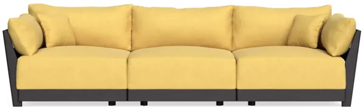 Modular Bondi Black 3-Seater Sofa in Goldenrod | Classic Blend