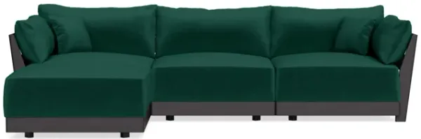 Modular Bondi Black 3-Seater Sectional in Evergreen | Memory Foam Blend