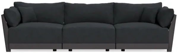 Modular Bondi Black 3-Seater Sofa in Coal | Memory Foam Blend