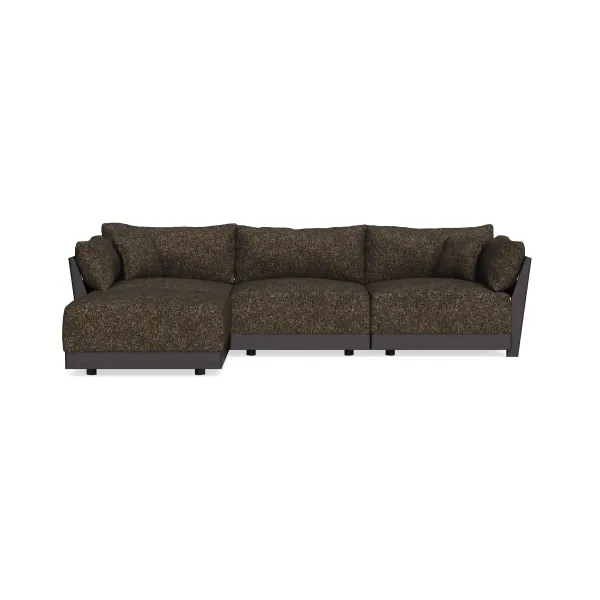 Modular Bondi Black 3-Seater Sectional in Phantom | Classic Blend