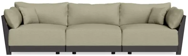 Modular Bondi Black 3-Seater Sofa in Cappuccino | Memory Foam Blend
