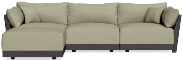 Modular Bondi Black 3-Seater Sectional in Cappuccino | Memory Foam Blend