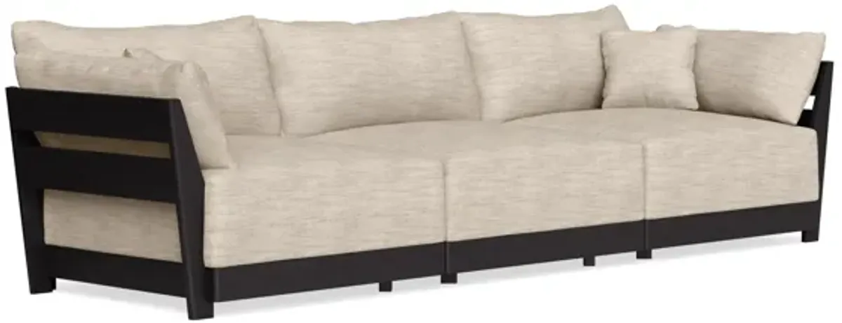 Modular Bondi Black 3-Seater Sofa in Wheat | Classic Blend