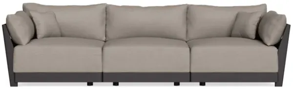 Modular Bondi Black 3-Seater Sofa in Cinder Gray | Memory Foam Blend