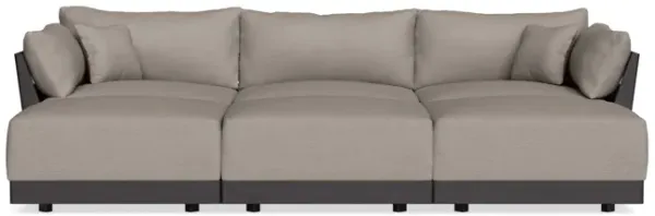 Modular Bondi Black 3-Seater Daybed Sofa Sectional in Cinder Gray | Classic Blend