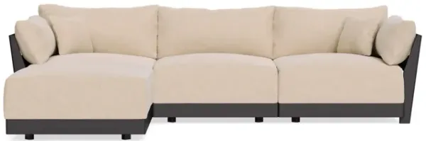 Modular Bondi Black 3-Seater Sectional in Vanilla | Classic Blend