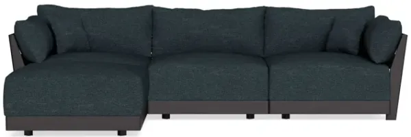 Modular Bondi Black 3-Seater Sectional in Arctic Navy | Classic Blend