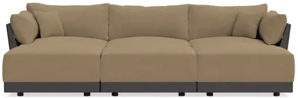 Modular Bondi Black 3-Seater Daybed Sofa Sectional in Macchiato | Classic Blend