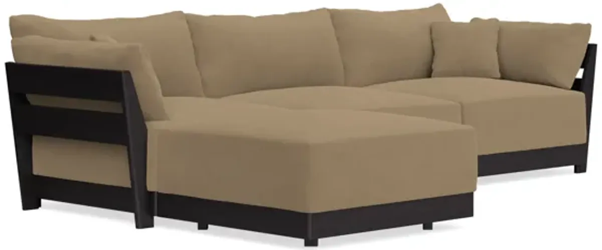 Modular Bondi Black 3-Seater Sectional in Macchiato | Classic Blend