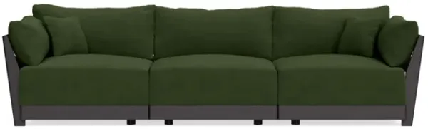 Modular Bondi Black 3-Seater Sofa in Tuscan Green | Memory Foam Blend