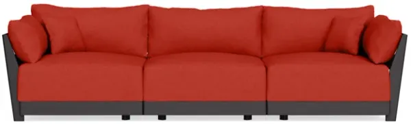 Modular Bondi Black 3-Seater Sofa in Cayenne | Memory Foam Blend