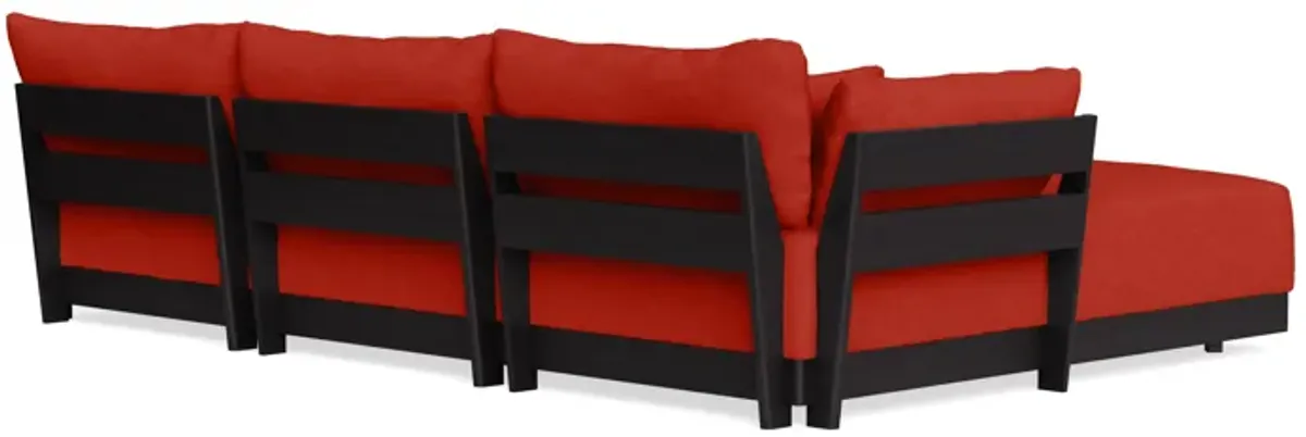 Modular Bondi Black 3-Seater Sectional in Cayenne | Classic Blend