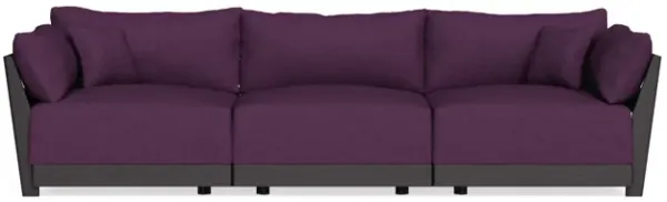 Modular Bondi Black 3-Seater Sofa in Aubergine | Memory Foam Blend