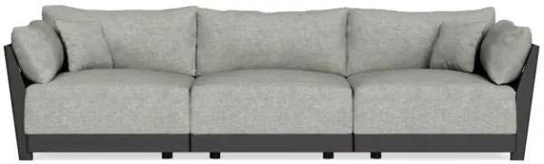 Modular Bondi Black 3-Seater Sofa in Fog | Classic Blend