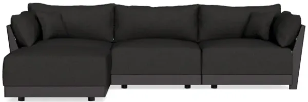 Modular Bondi Black 3-Seater Sectional in Peppercorn | Memory Foam Blend
