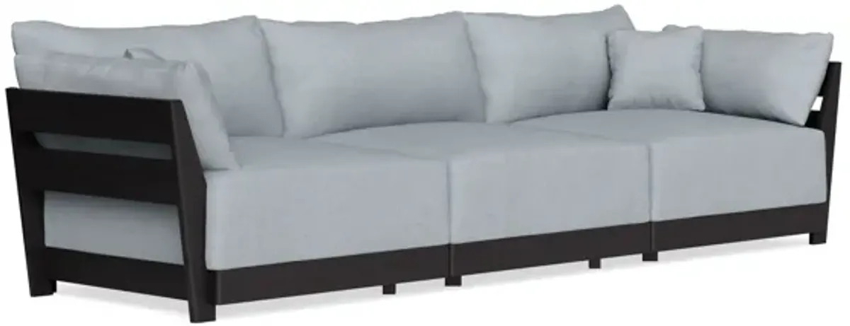 Modular Bondi Black 3-Seater Sofa in Ash | Memory Foam Blend