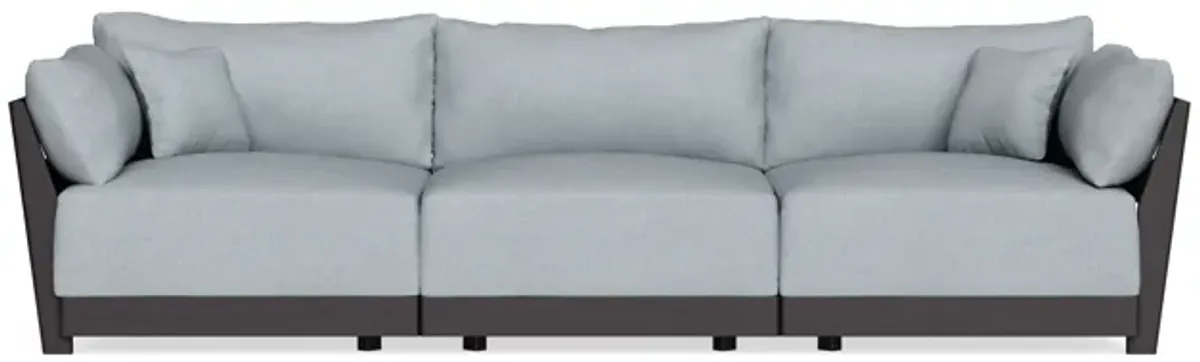 Modular Bondi Black 3-Seater Sofa in Ash | Memory Foam Blend