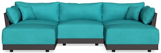 Modular Bondi Black 3-Seater U-Sectional in Pool | Classic Blend