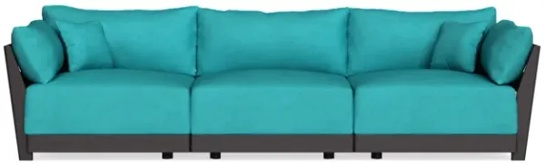 Modular Bondi Black 3-Seater Sofa in Pool | Memory Foam Blend
