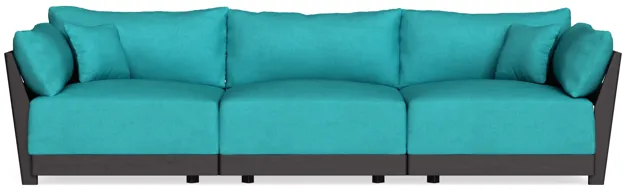 Modular Bondi Black 3-Seater Sofa in Pool | Memory Foam Blend