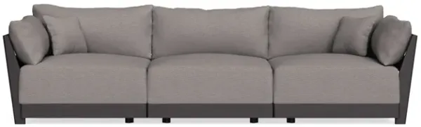 Modular Bondi Black 3-Seater Sofa in Cement | Classic Blend