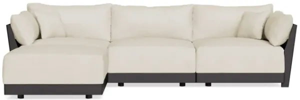 Modular Bondi Black 3-Seater Sectional in Mascarpone | Classic Blend