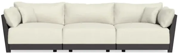 Modular Bondi Black 3-Seater Sofa in Eggshell | Memory Foam Blend