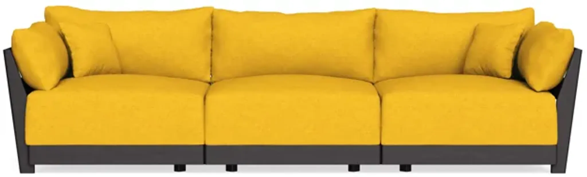 Modular Bondi Black 3 Seater Sofa In Sunflower Inside Weather ...