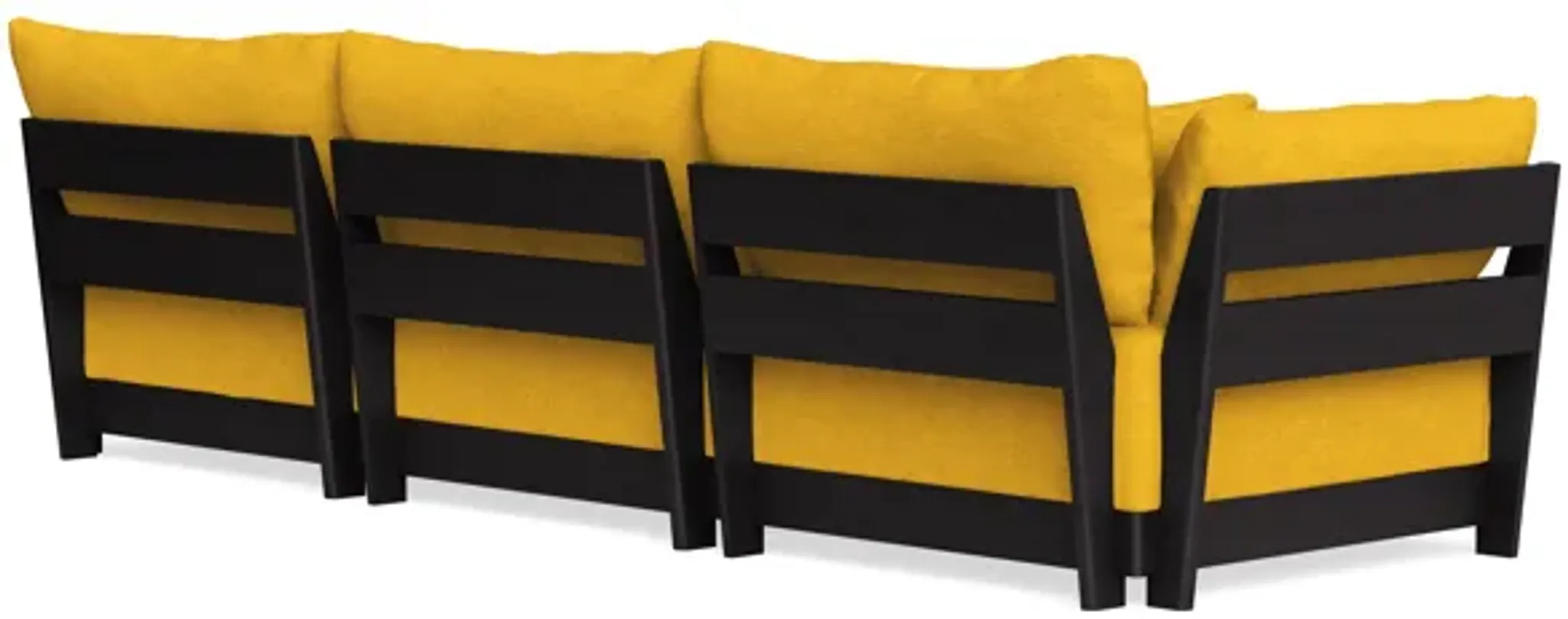 Modular Bondi Black 3-Seater Sofa in Sunflower | Furniture.com