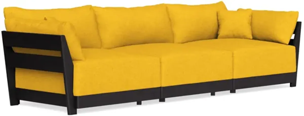 Modular Bondi Black 3-Seater Sofa in Sunflower | Classic Blend