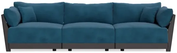 Modular Bondi Black 3-Seater Sofa in Commodore Blue | Classic Blend
