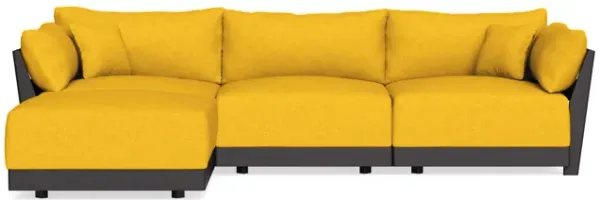 Modular Bondi Black 3-Seater Sectional in Sunflower | Memory Foam Blend