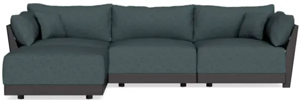 Modular Bondi Black 3-Seater Sectional in Ocean Gray | Classic Blend