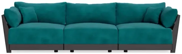 Modular Bondi Black 3-Seater Sofa in Peacock | Classic Blend