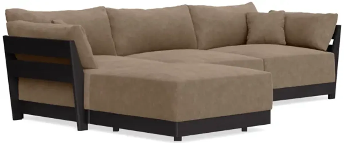 Modular Bondi Black 3-Seater Sectional in Coffee | Classic Blend