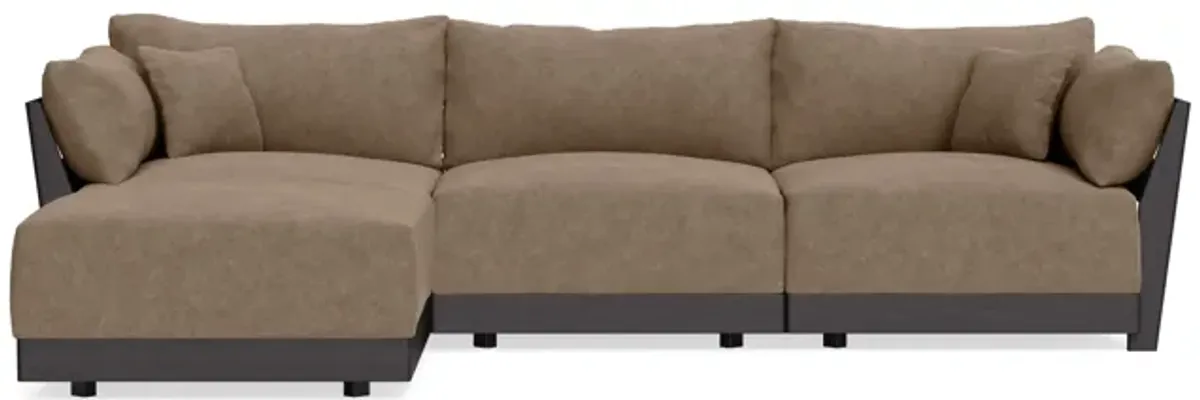 Modular Bondi Black 3-Seater Sectional in Coffee | Classic Blend