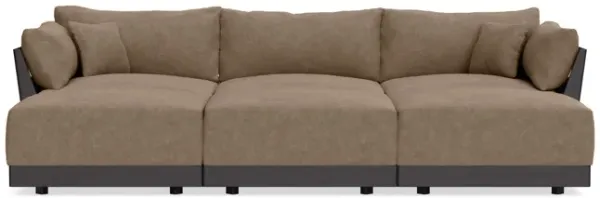 Modular Bondi Black 3-Seater Daybed Sofa Sectional in Coffee | Classic Blend