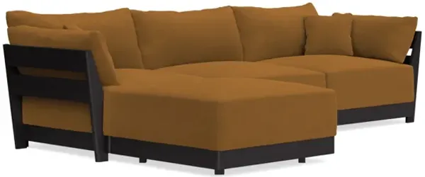 Modular Bondi Black 3-Seater Sectional in Cognac | Classic Blend