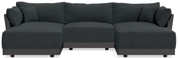 Modular Bondi Black 3-Seater U-Sectional in Obsidian | Classic Blend